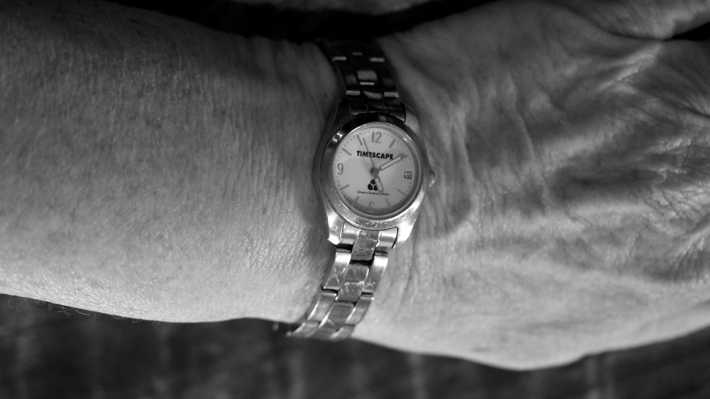 Lesley Lewis wears an OSC Timescape watch