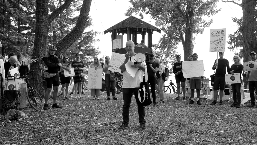 Norm DiPasquale hosting Rally for the Trees at West Island, Ontario Place